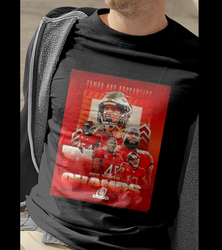 Tampa Bay Buccaneers NFL Playoffs NFC South Champs Celebration T-Shirt