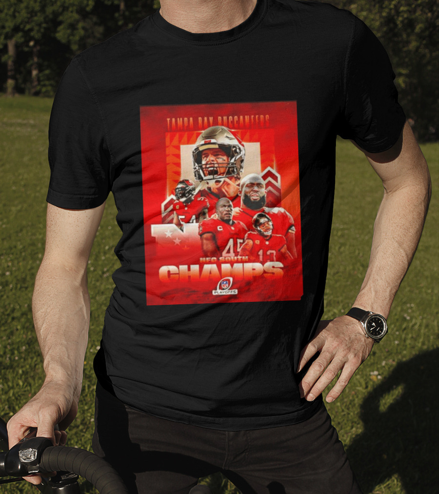 Tampa Bay Buccaneers NFL Playoffs NFC South Champs Celebration T-Shirt