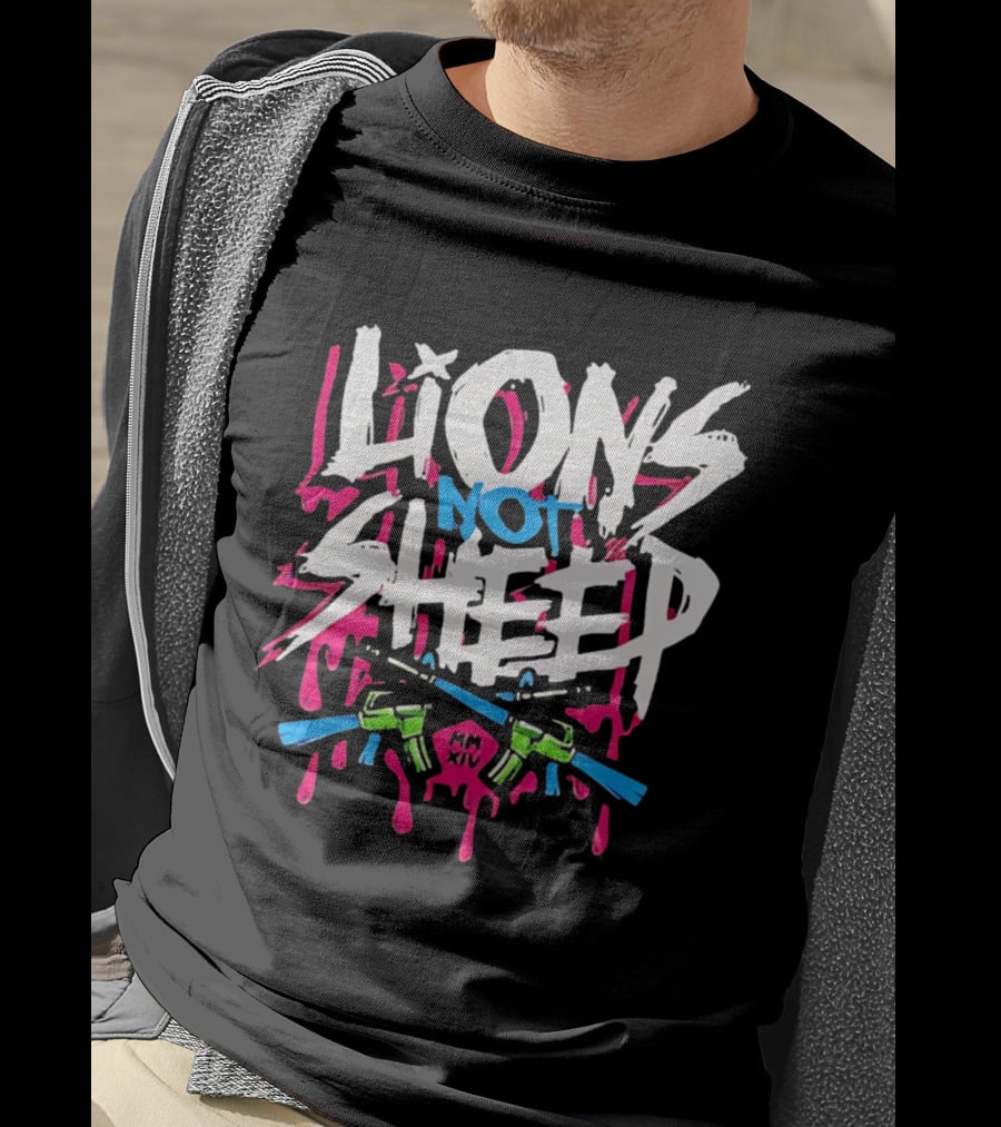 Lions Not Sheep MM XIV AR 15 Rifles T-Shirt