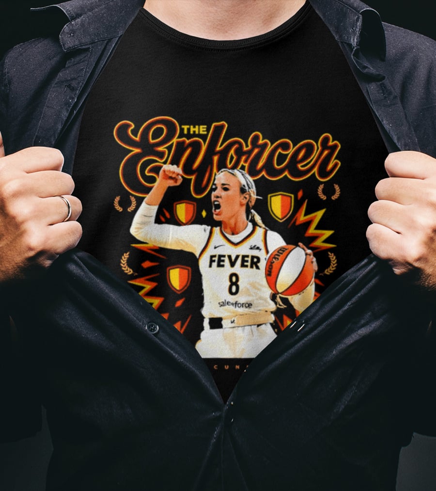 The Enforcer Sophie Cunningham Fever 8 Indiana Basketball WNBA 2026 T-Shirt