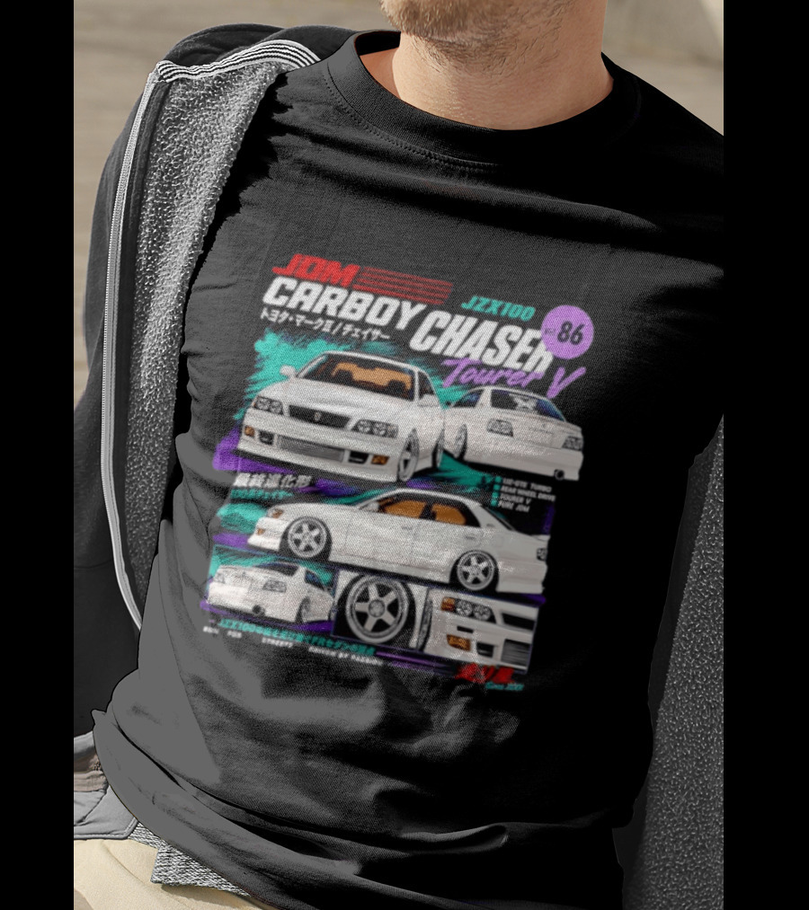 JDM Carboy Toyota JZX100 Chaser Tourer V 1Jz GTE Turbo Rear Wheel Drive Version 86 T-Shirt