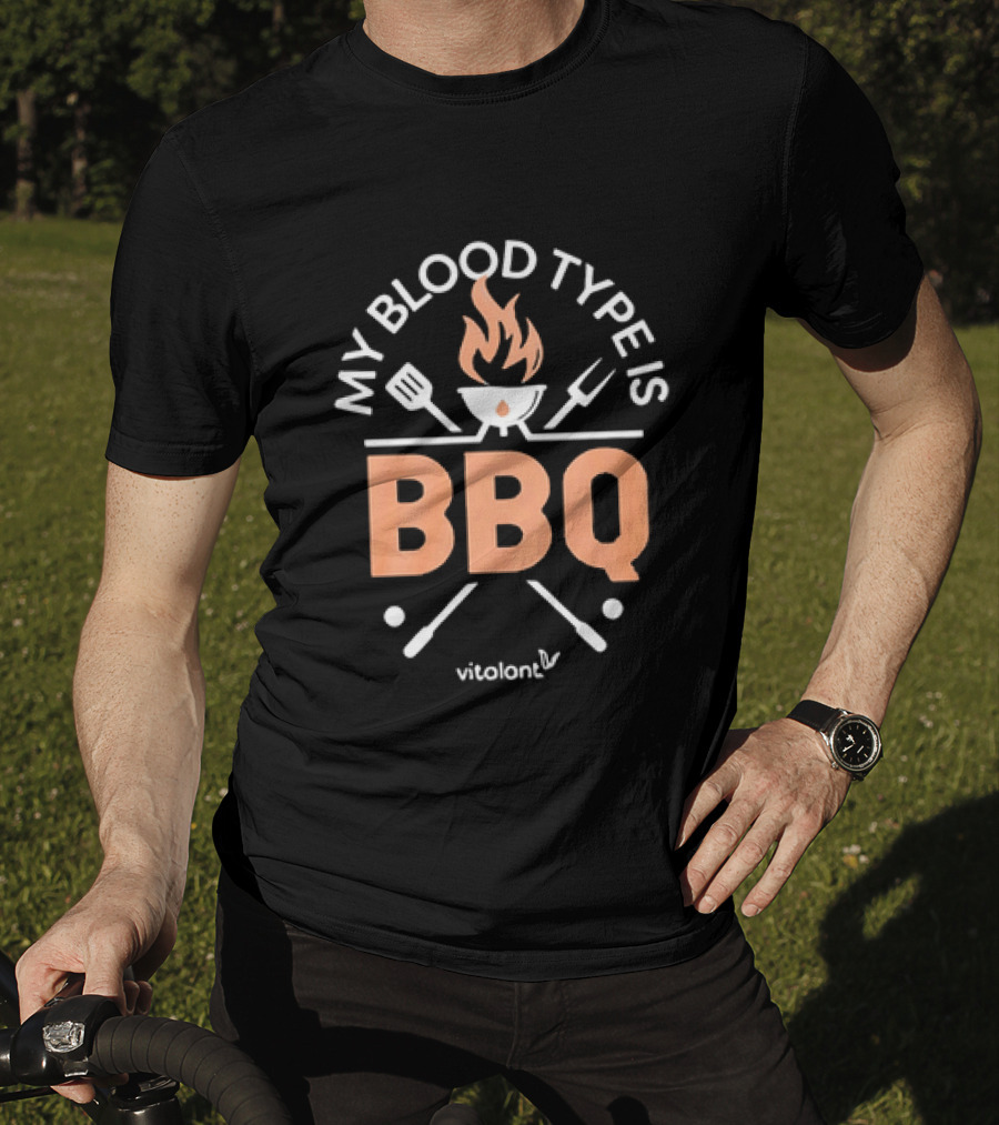 Vitalant Humor My Blood Type Is BBQ Grilling T-Shirt