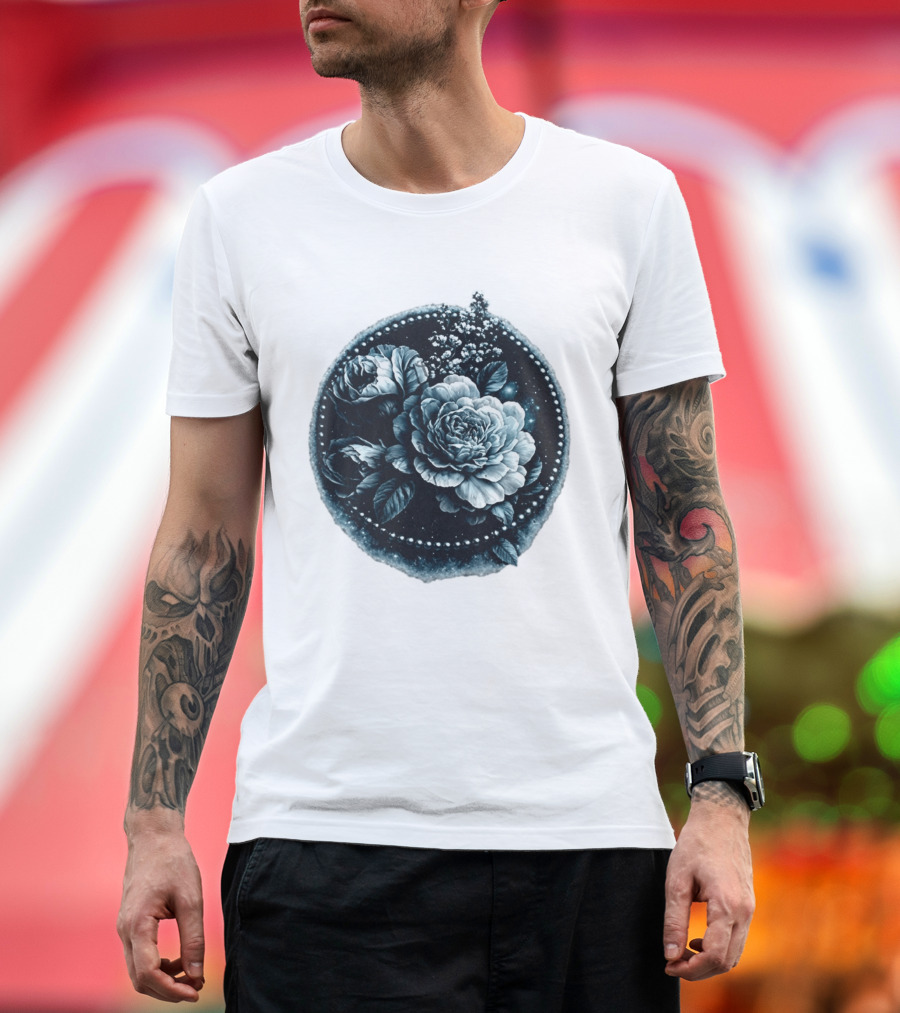 Cape Fear Nevaeh Valentine Floral Muscle Peonies T-Shirt