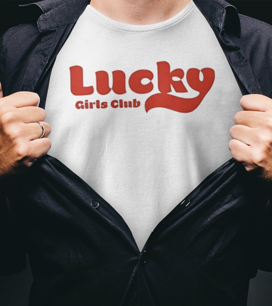 Lucky Girls Club Retro Style Bold Red T-Shirt