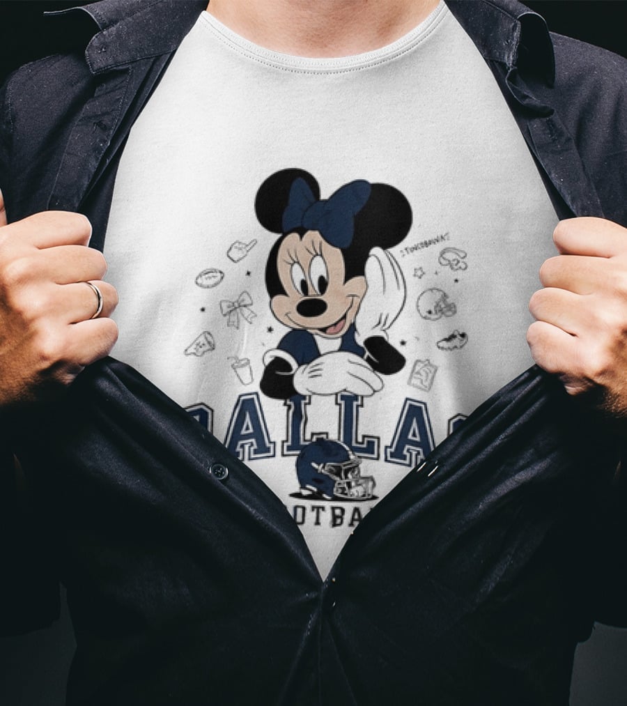 Dallas Cowboys Minnie Mouse Football Collaboration T-Shirt