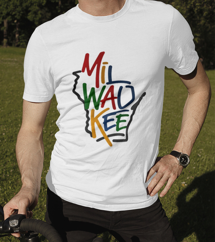 Milwaukee Wisconsin State Colorful T-Shirt