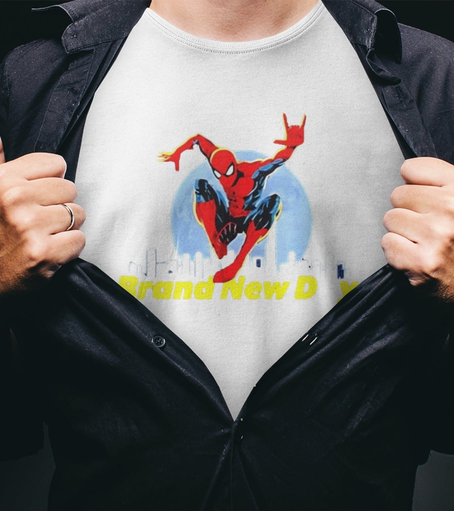 Spider Man Brand New Day Marvel Comics Skyline Swing Action T-Shirt