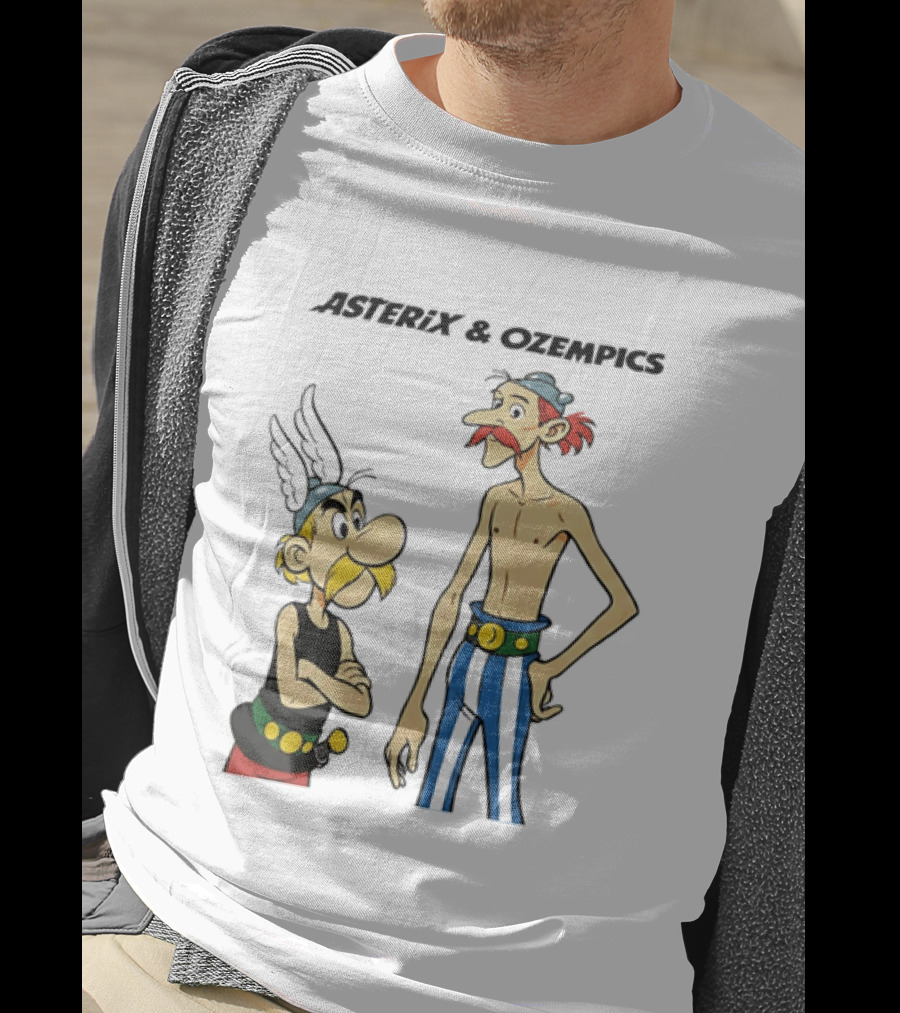 Asterix And Ozempics Thin Obelix Comic T-Shirt