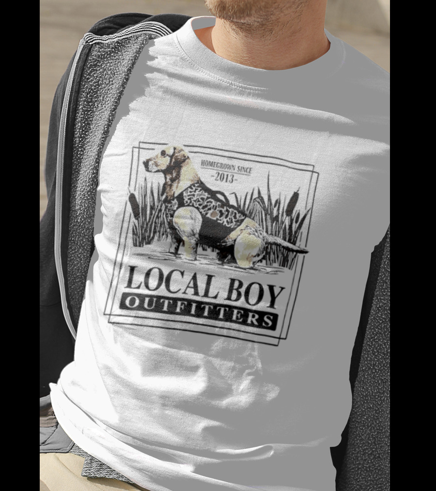 Homegrown Since 2013 Local Boy Outfitters Hunting Retriever T-Shirt
