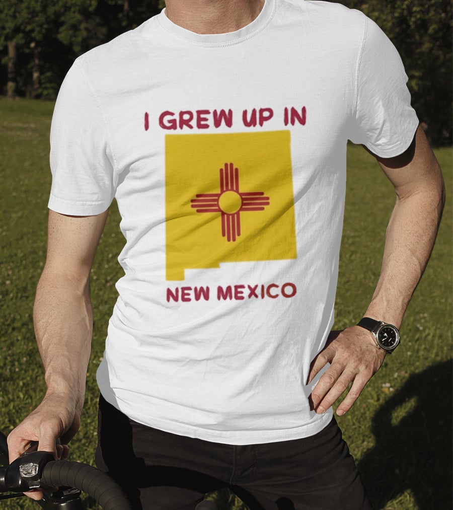 I Grew Up In New Mexico Zia Symbol Home State Pride T-Shirt