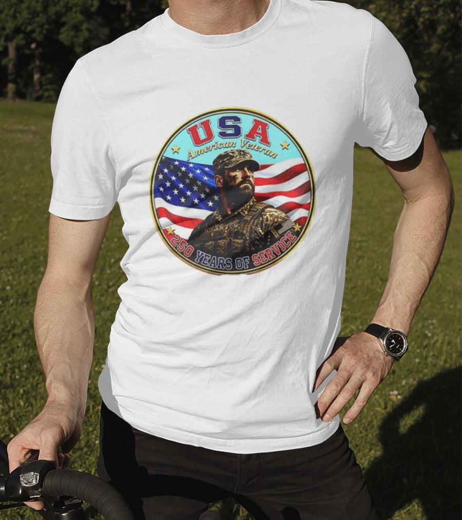 USA American Veteran 250 Years Of Service T-Shirt