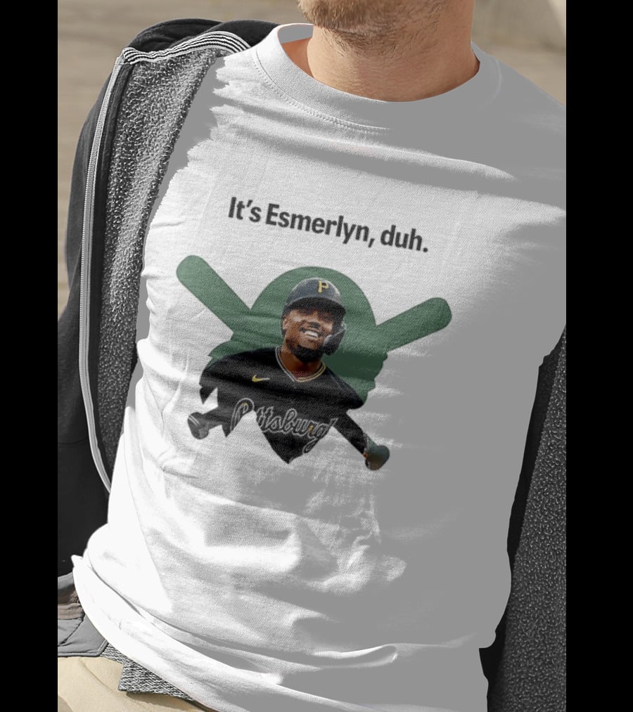 Esmerlyn Duh Pittsburgh Pirates Baseball Player With Crossed Bats T-Shirt