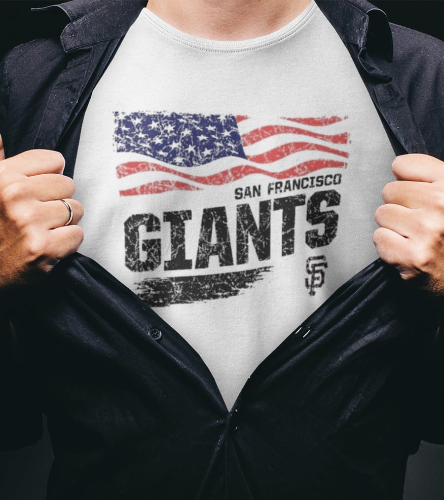 San Francisco Giants USA Flag Stars And Stripes T-Shirt