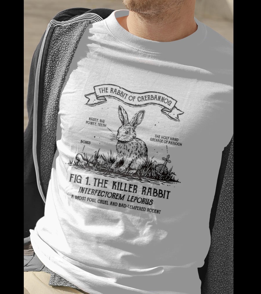 Killer Rabbit Of Caerbannog Monty Python And The Holy Grail Fig 1 Interfectorem Leporus T-Shirt