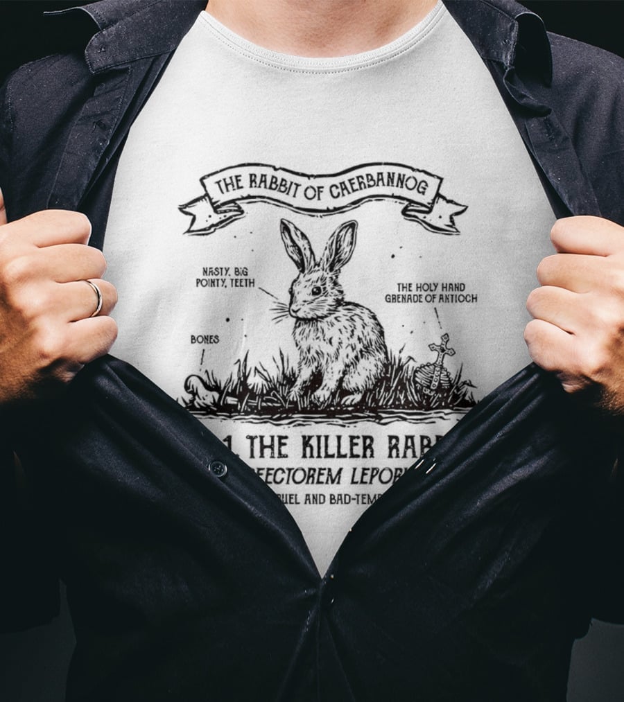 Killer Rabbit Of Caerbannog Monty Python And The Holy Grail Fig 1 Interfectorem Leporus T-Shirt