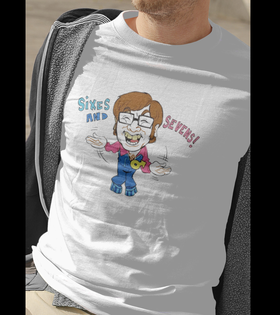 Sixes And Sevens Retro Caricature Groovy Cartoon T-Shirt