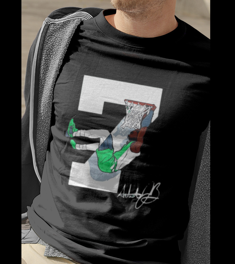 Boston Celtics Dunking Number 7 AthleticJb T-Shirt