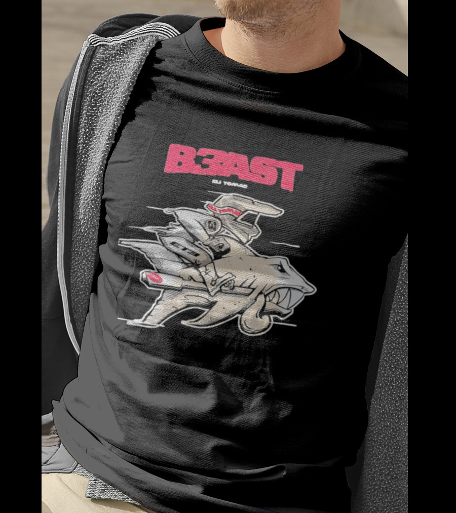 B3AST Eli Tomac Racing Motocross Shark Rider T-Shirt