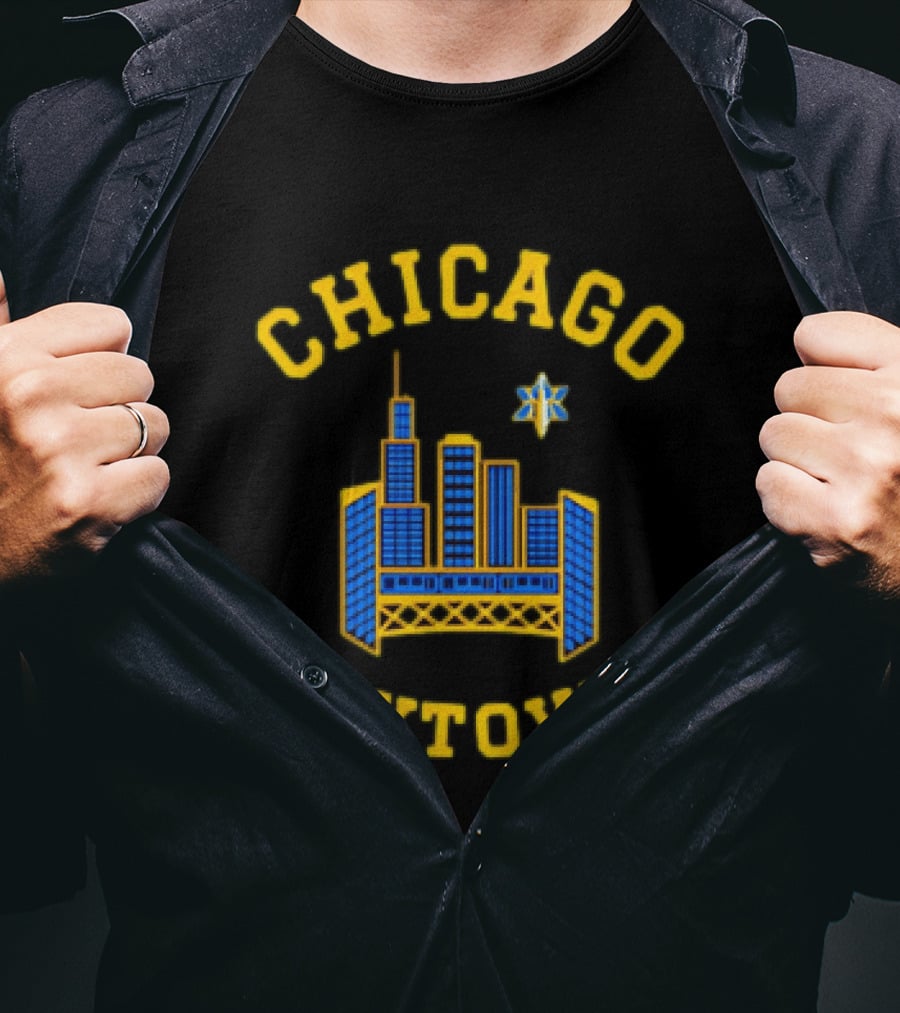 Chicago Skytown Iconic Skyline Star Architecture The Loop T-Shirt