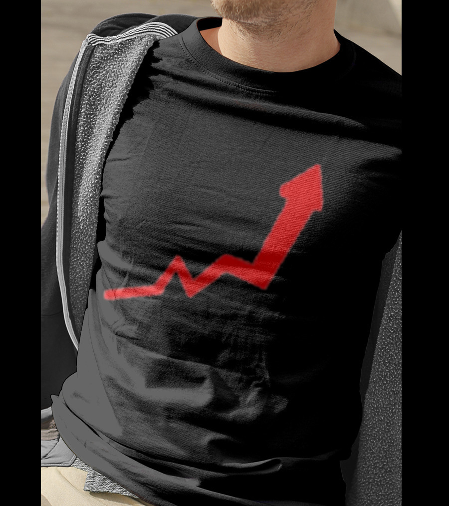 Dayu Stock Market Rising Chart Arrow Trending Upwards Stop Stock T-Shirt