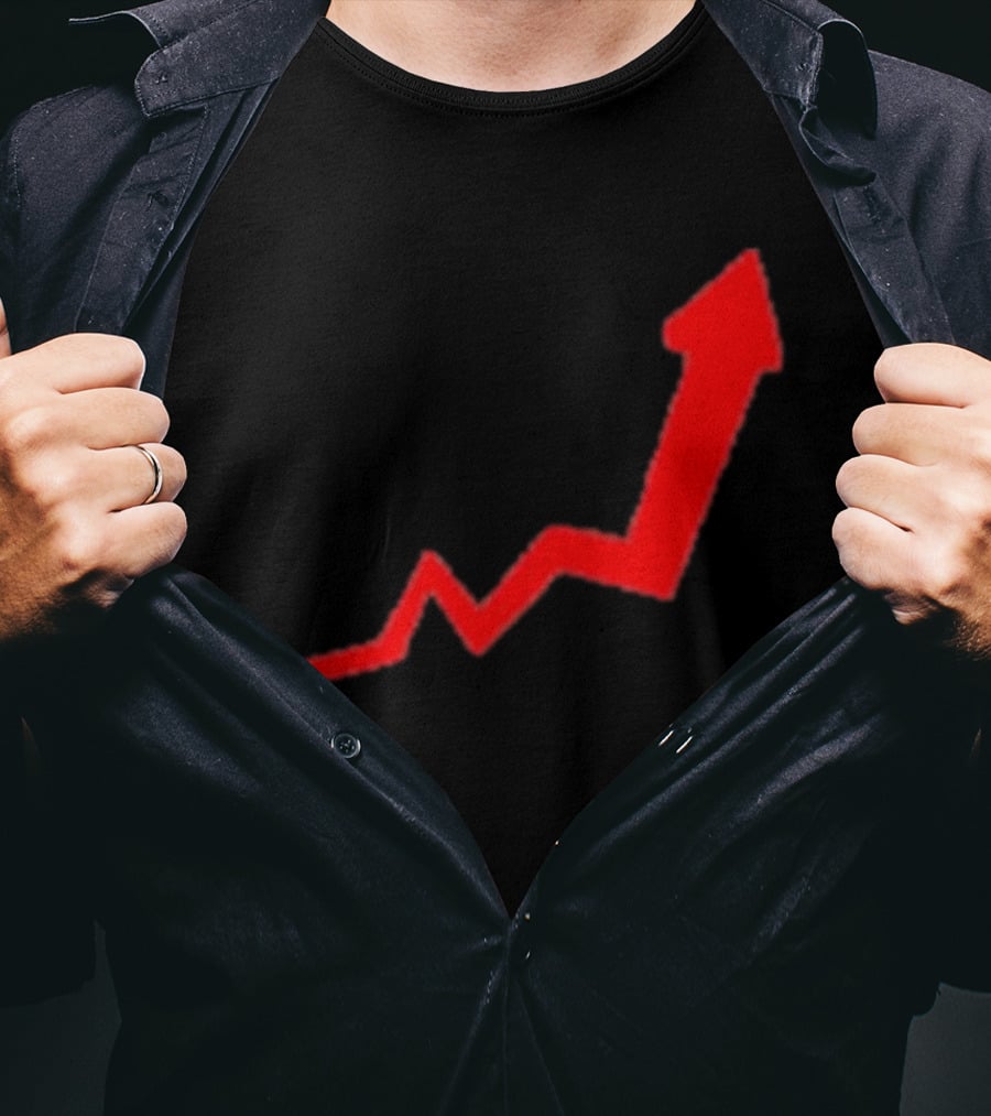 Dayu Stock Market Rising Chart Arrow Trending Upwards Stop Stock T-Shirt