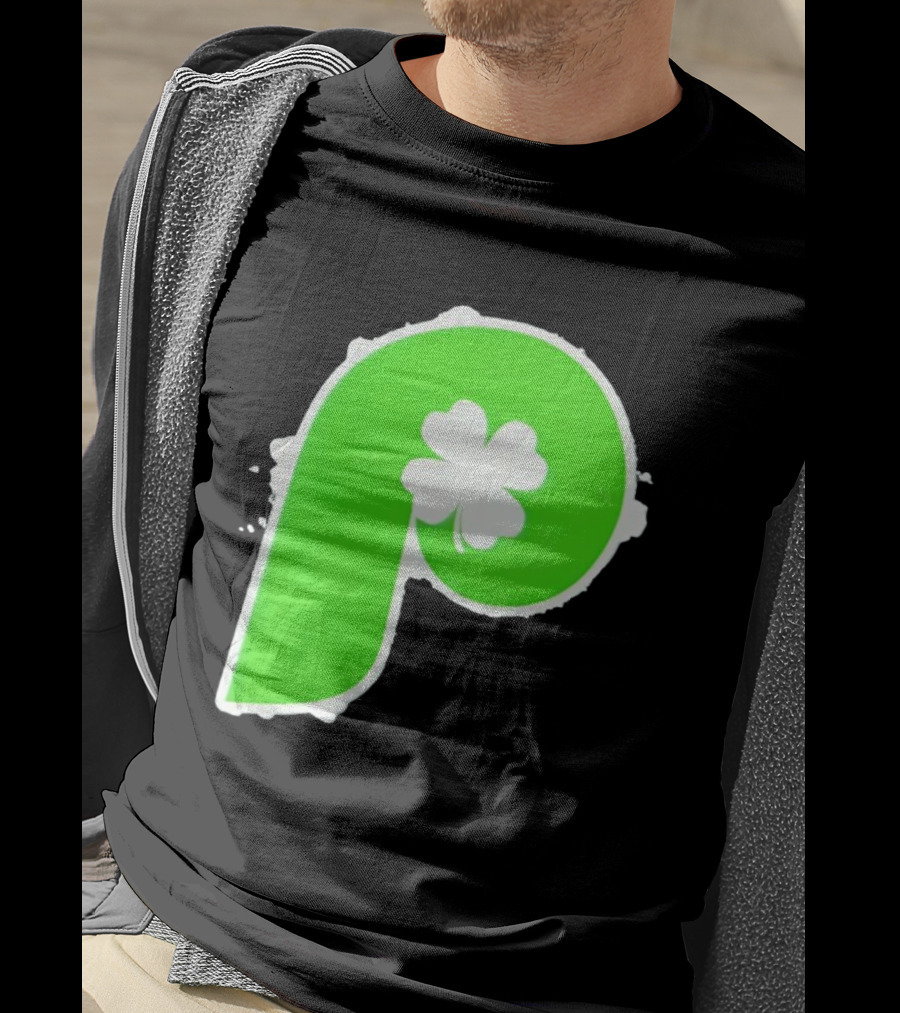 Lucky Philadelphia Clover P Baseball Green Four Leaf T-Shirt