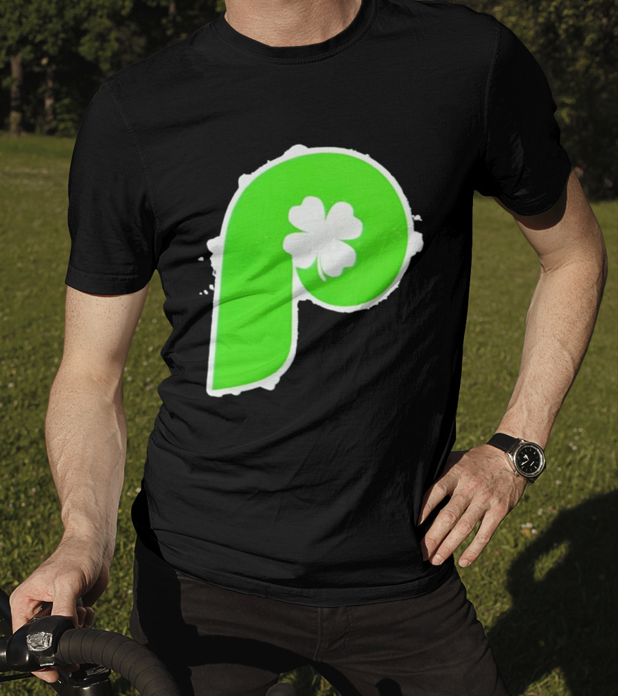 Lucky Philadelphia Clover P Baseball Green Four Leaf T-Shirt