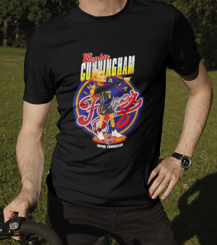Sophie Cunningham Bobblehead Indiana Fever Pointing Signature T-Shirt