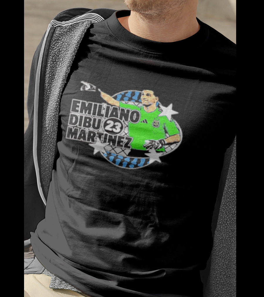Emiliano Dibu Martinez 23 Argentina National Team Bootleg Stars Net T-Shirt