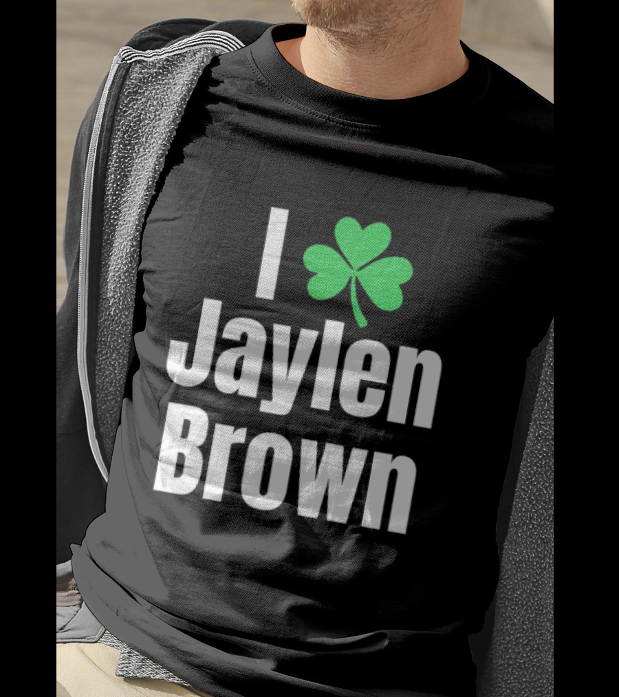St. Patrick's Day Celtics I Heart Shamrock Jaylen Brown T-Shirt