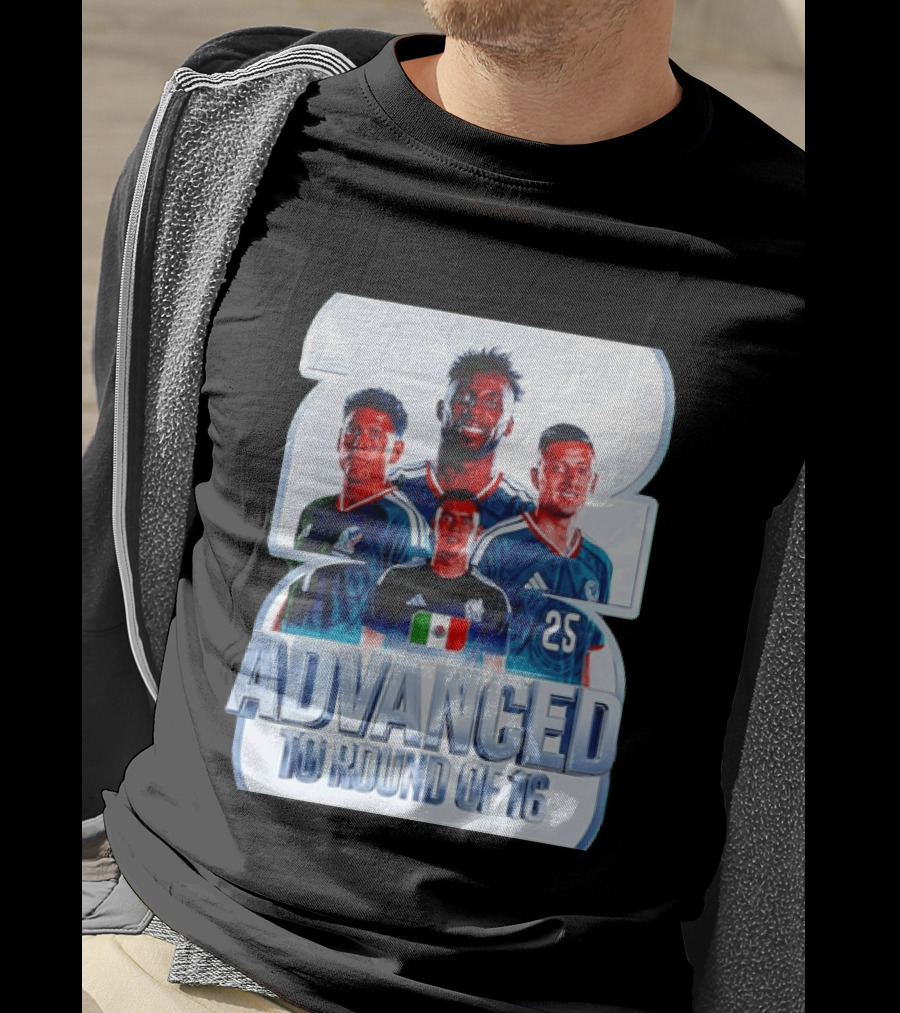 Advanced To Round Of 16 Mexico National Football Team 25 T-Shirt