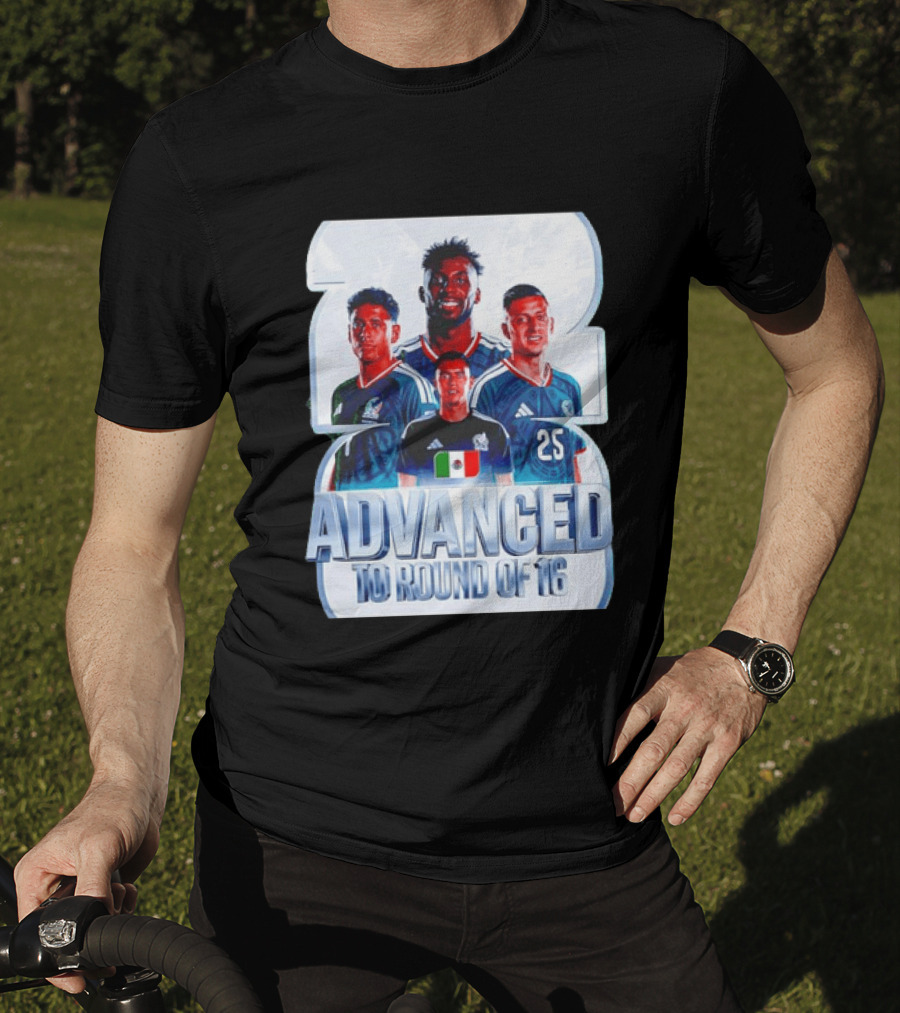 Advanced To Round Of 16 Mexico National Football Team 25 T-Shirt