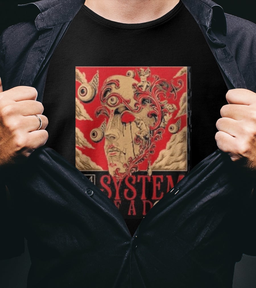 System Of A Down Paris France 2026 Surreal Art Eye Motif July 2 And 4 Concert Stade De France T-Shirt