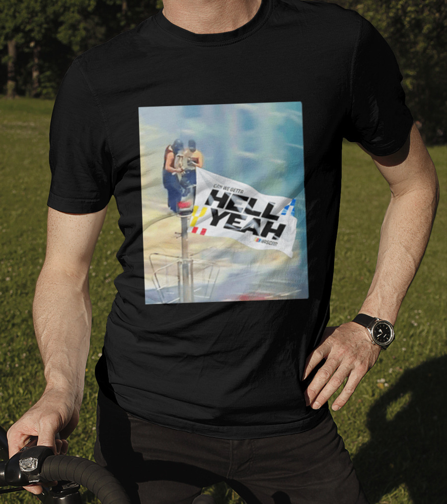NASCAR Hell Yeah Flag Racing Enthusiast Motorsports Fans T-Shirt