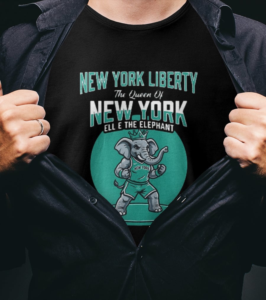 New York Liberty The Queen Of New York Ellie The Elephant WNBA 2026 T-Shirt