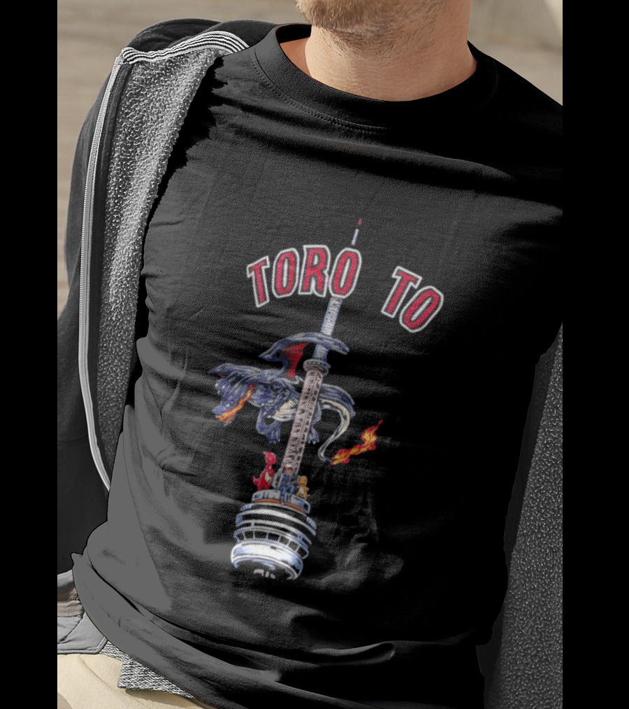 Toronto CN Tower Ash Charizard T-Shirt