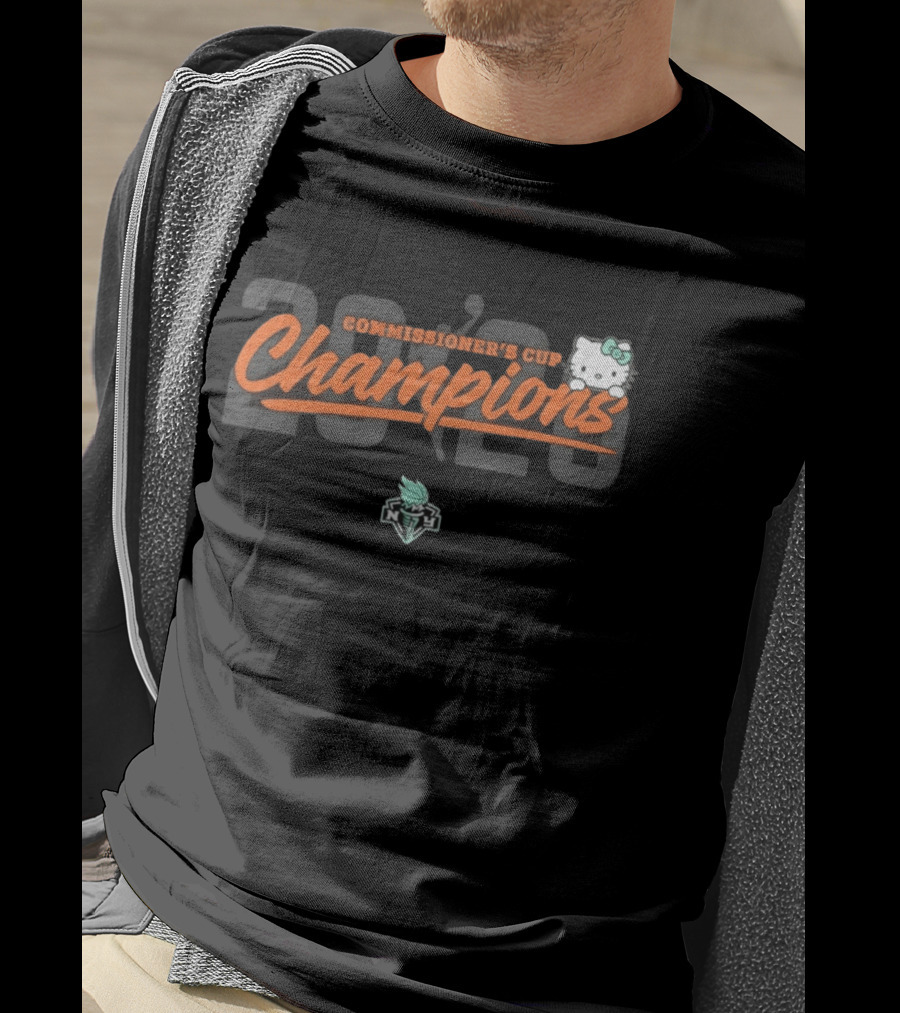 Hello Kitty New York Liberty 2026 Commissioner's Cup Champions T-Shirt