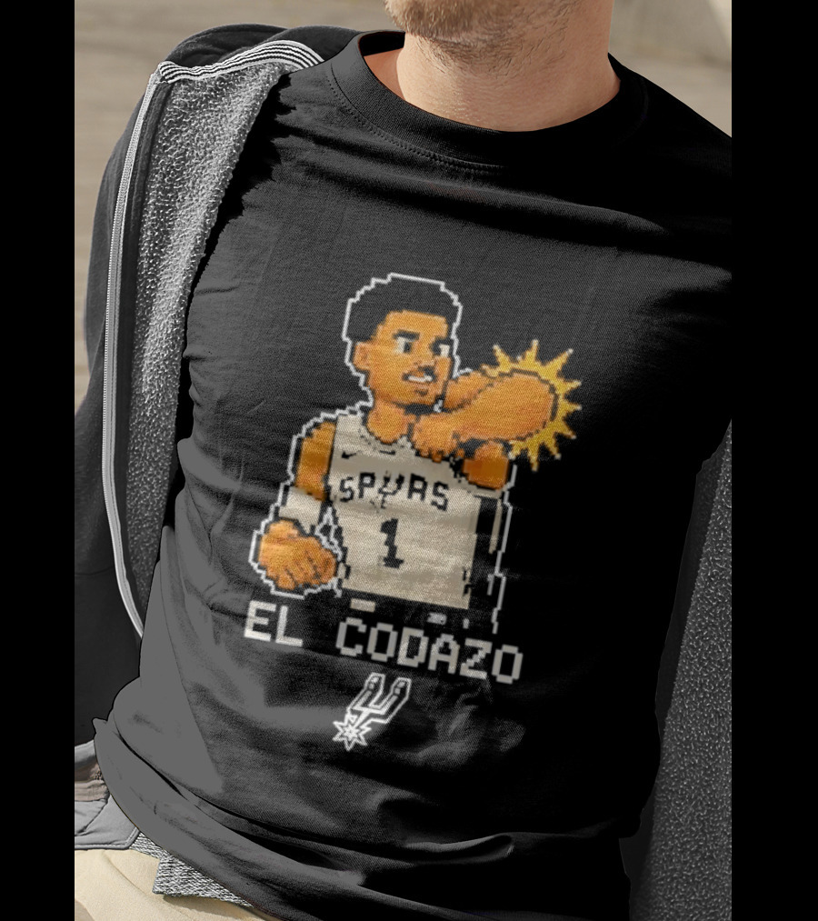 Victor Wembanyama Spurs El Codazo Pixel T-Shirt