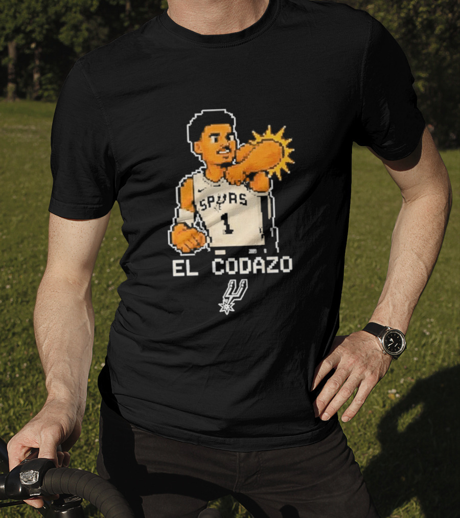 Victor Wembanyama Spurs El Codazo Pixel T-Shirt