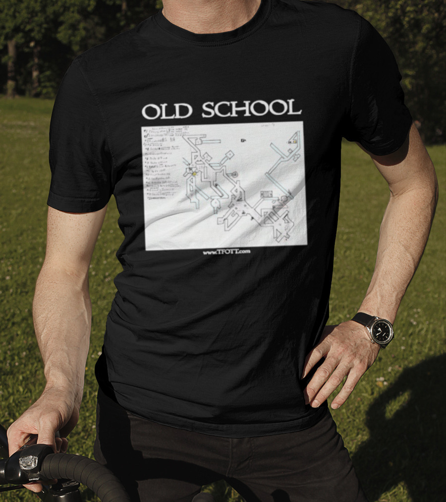 Old School Tonisborg Dungeon Map 1971 Dungeons And Dragons Retro Adventure T-Shirt