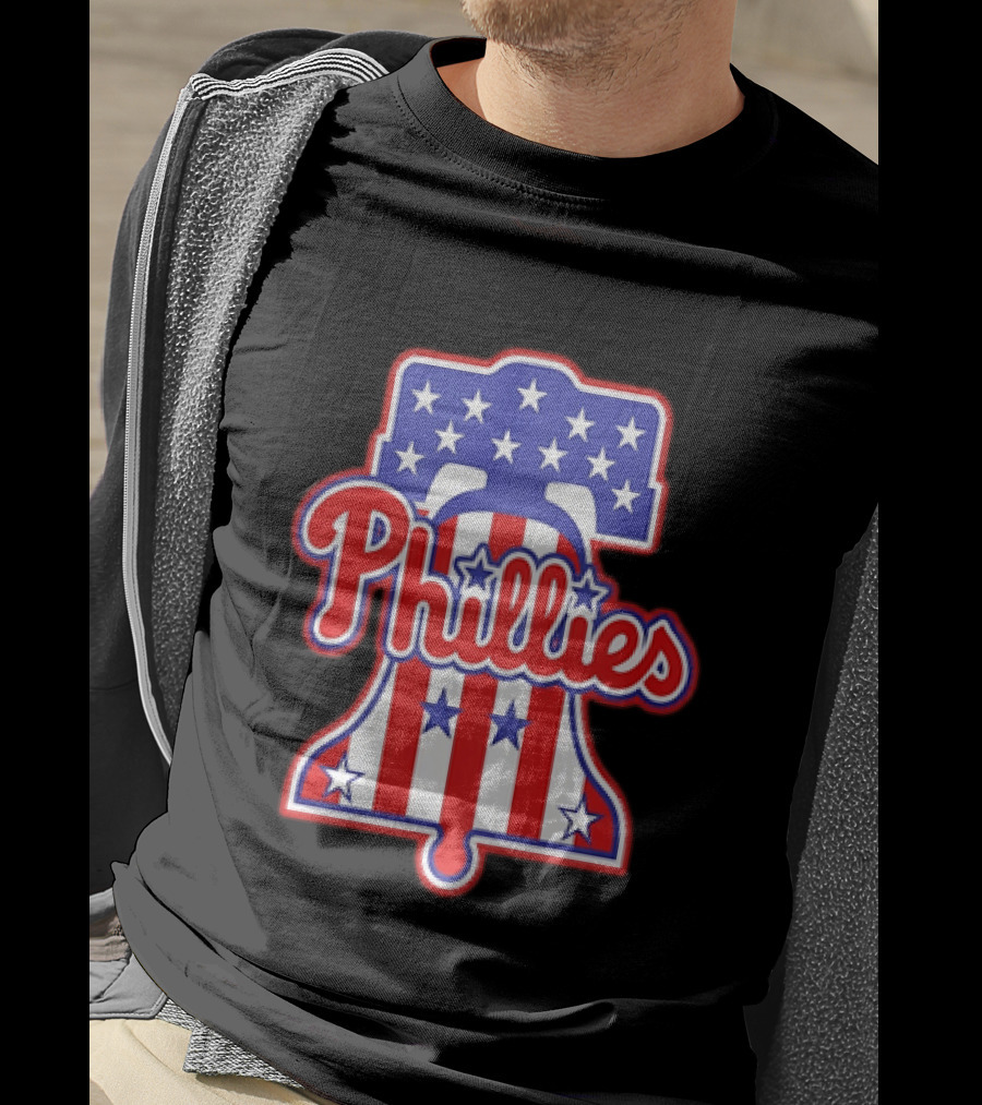 Phillies Liberty Bell Stars Stripes Patriotic 250th Anniversary T-Shirt