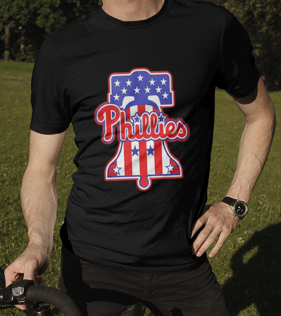 Phillies Liberty Bell Stars Stripes Patriotic 250th Anniversary T-Shirt