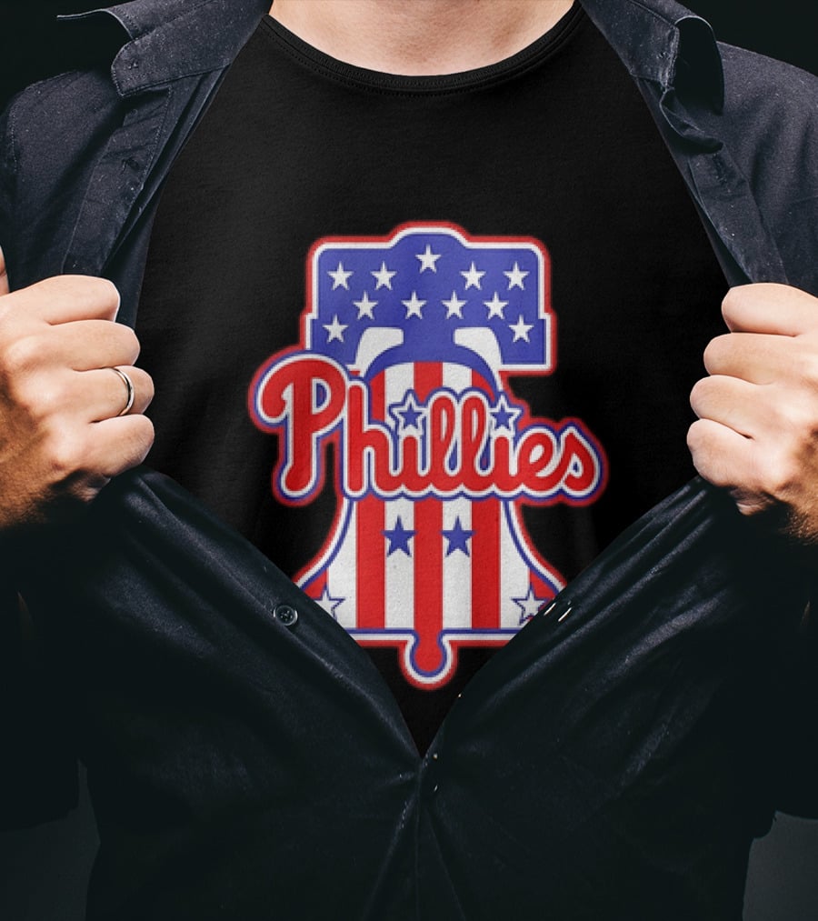 Phillies Liberty Bell Stars Stripes Patriotic 250th Anniversary T-Shirt