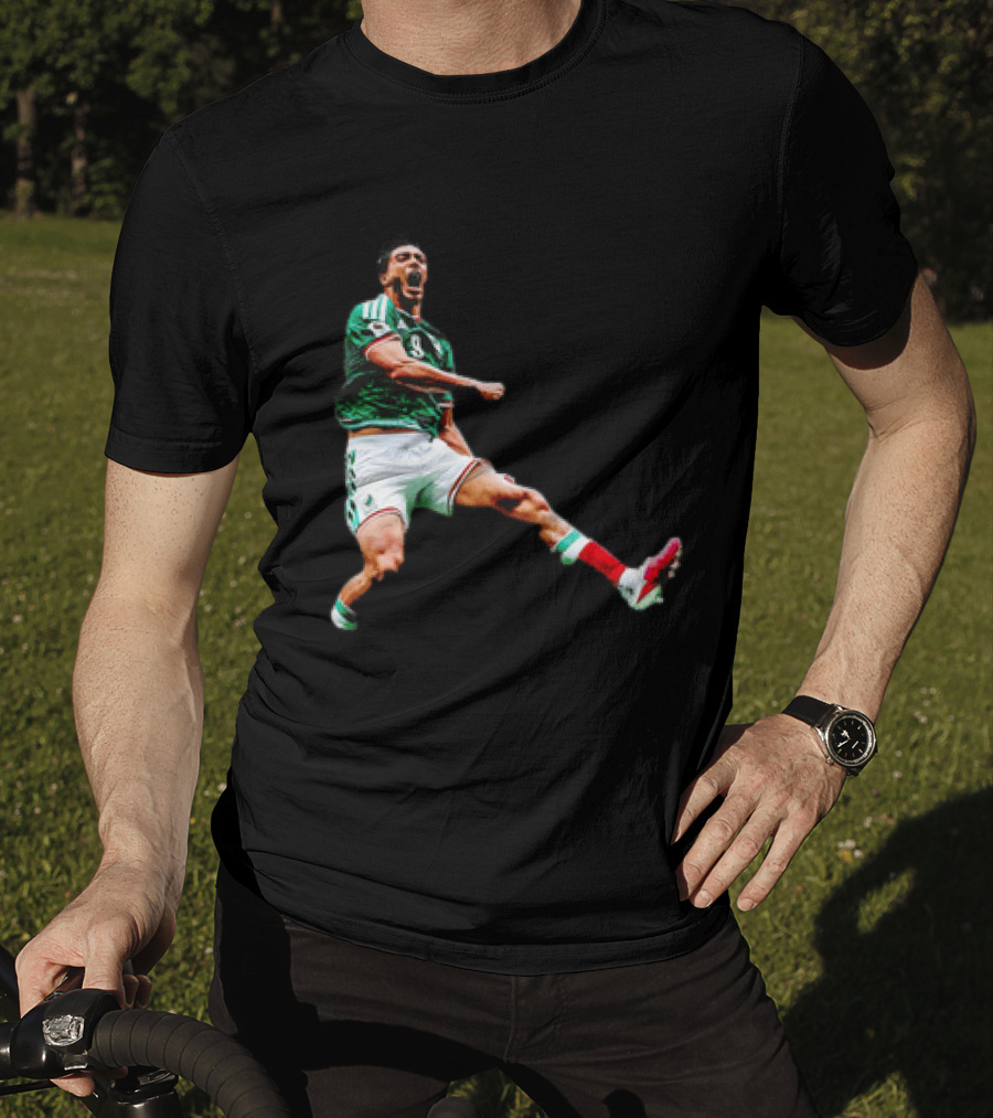 Raúl Jiménez Celebrating Mexico National Soccer Team Victory T-Shirt
