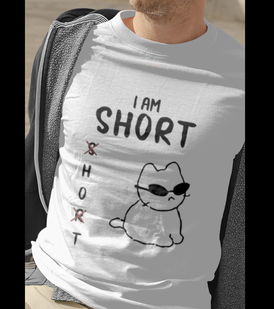 I Am Short Cat Meme X Hot Sunglasses T-Shirt