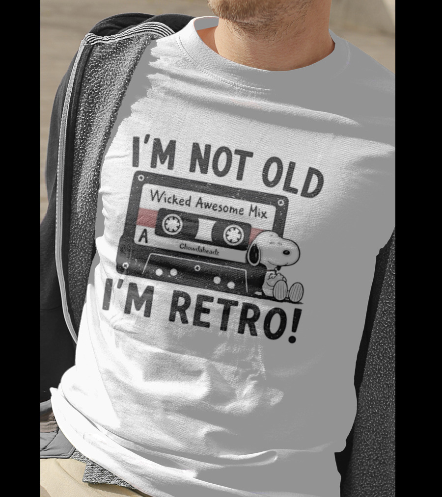 I'm Not Old I'm Retro Wicked Awesome Mix Snoopy T-Shirt