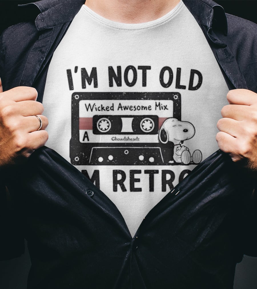 I'm Not Old I'm Retro Wicked Awesome Mix Snoopy T-Shirt