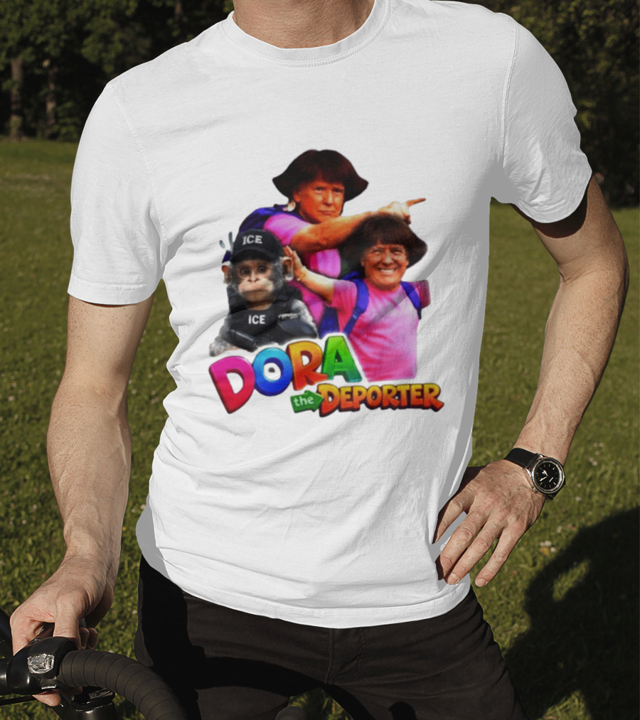 Dora The Deporter ICE Parody Cartoon T-Shirt