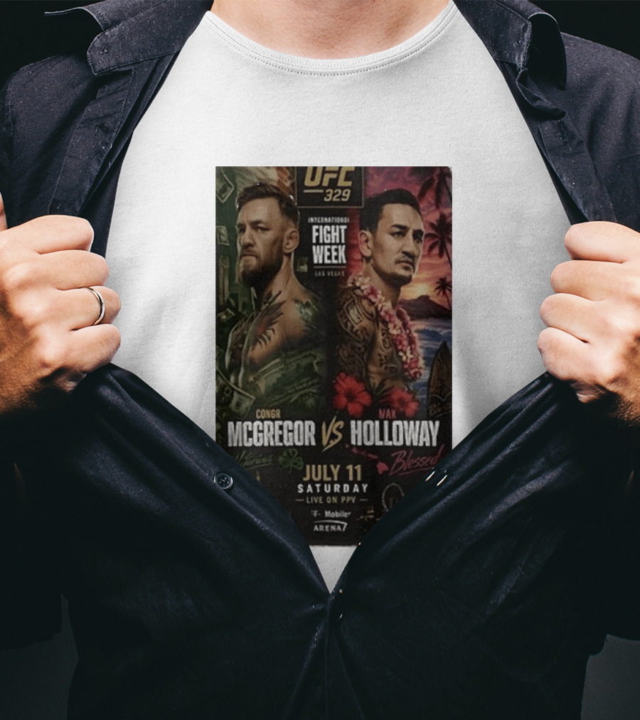 UFC 329 International Fight Week Conor McGregor Vs Max Holloway July 11 Las Vegas Live On PPV Arena 7 T-Shirt