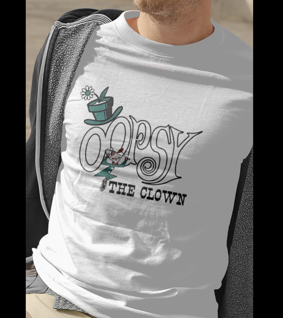 Oopsy The Clown Flower Top Hat T-Shirt